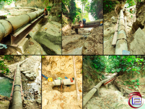 Improvement & Expansion of Water Supply & Distribution System at Municipality of Moalboal, Cebu Pipelaying/Jointing & River Crossing of 300mm dia Spiral Steel Welded Steel Pipe of the Improvement and Expansion of Water Supply and Distribution System of Moalboal